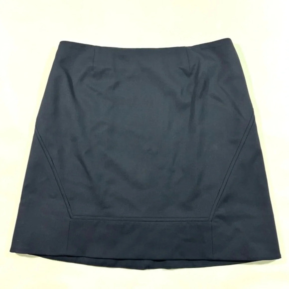 Tory Burch Wool A Line Skirt Navy Blue Career - Picture 1 of 6